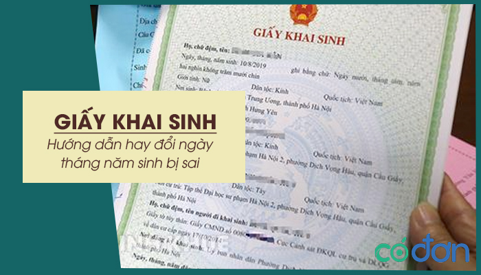 huong dan thay doi ngay thang nam sinh tren giay khai sinh