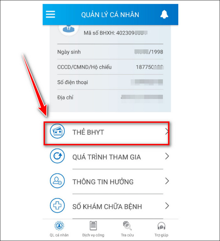 huong dan tra cuu bao hiem y te 7
