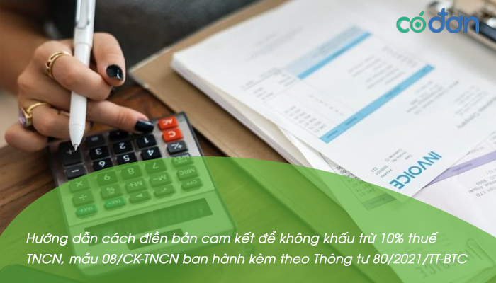 huong dan lam ban cam ket de khong khau tru 10 thue tncn 2