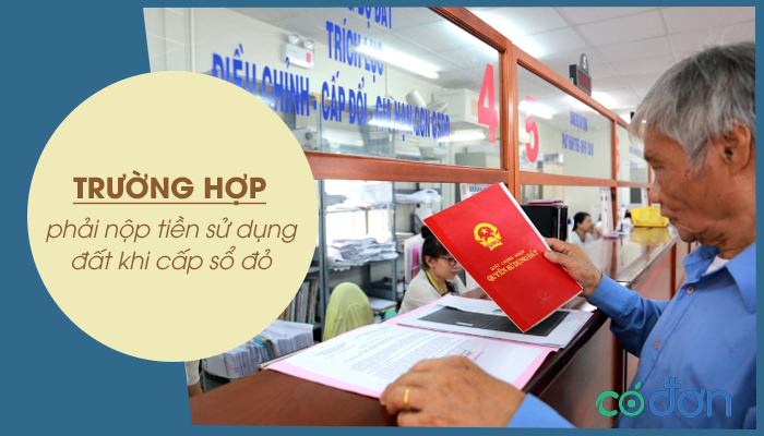 cac truong hop phai nop tien su dung dat khi cap so do