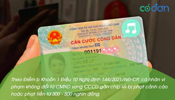 nhung truong hop khong doi tu cmnd sang cccd gan chip se bi phat 2