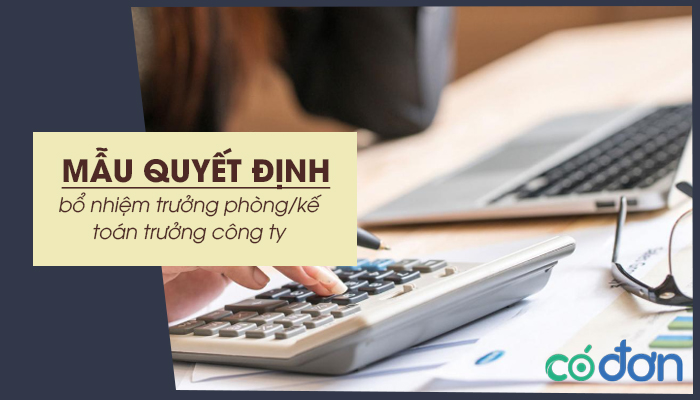 mau quyet dinh bo nhiem truong phong ke toan truong cong ty