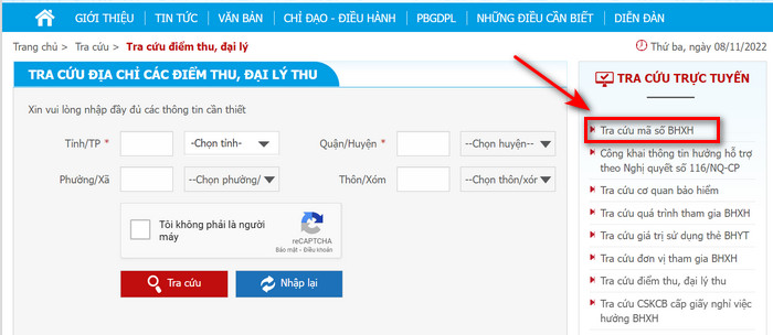 tra cuu the bao hiem y te 3