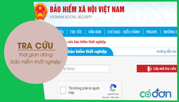 cach tra cuu thoi gian dong bao hiem that nghiep