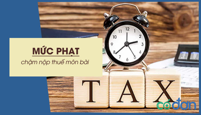 muc phat cham nop thue mon bai