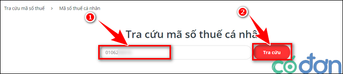 Tra cuu ma so thue ca nhan online