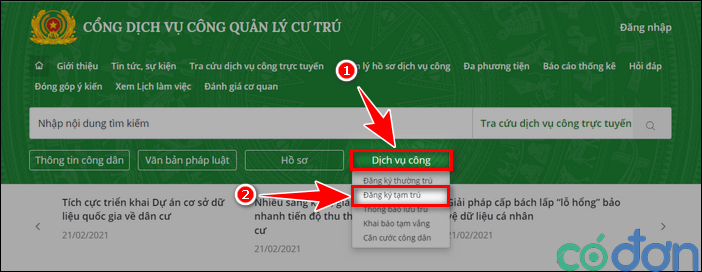 thu tuc dang ky tam tru tam vang online