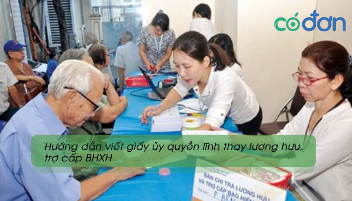 Mau giay uy quyen nhan tien tro cap xa hoi hang thang