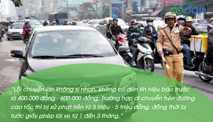 Loi khong xi nhan o to phat bao nhieu