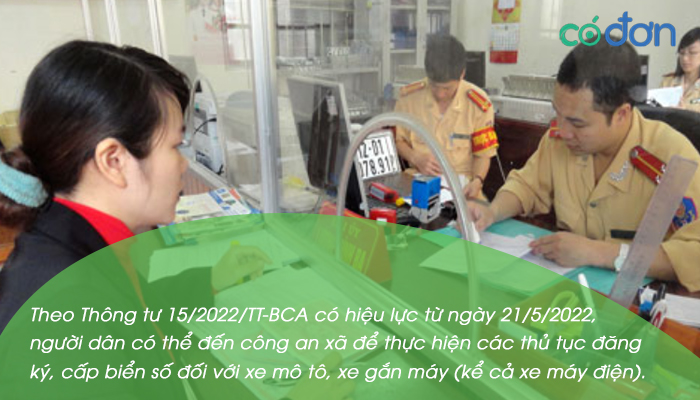 Quy dinh cap dang ky bien so xe tai Cong an xa