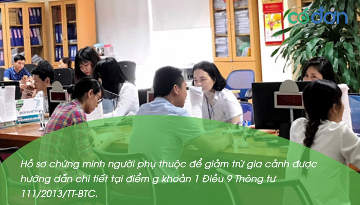 Ho so chung minh nguoi phu thuoc co can cong chung
