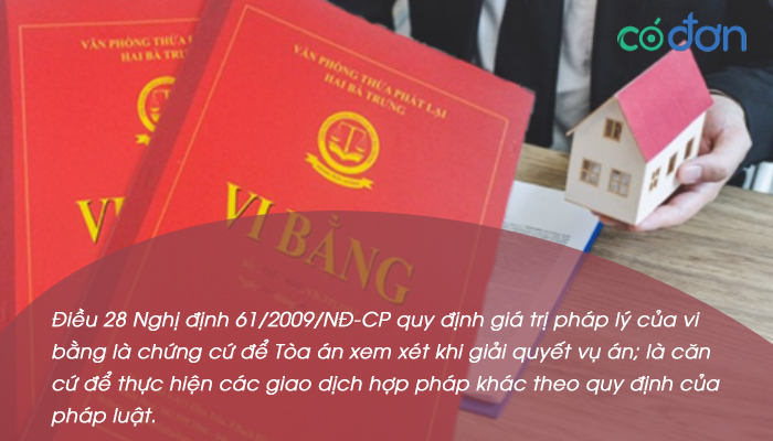 gia tri phap ly cua vi bang