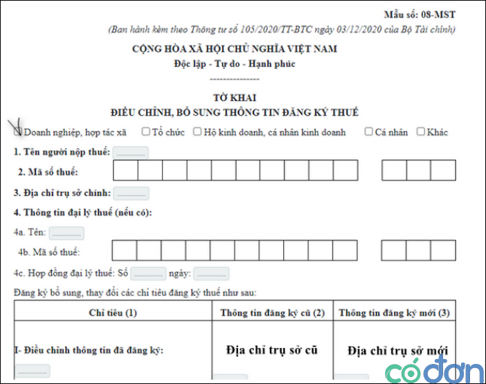 thu tuc dang ky thay doi dia chi tru so chinh cua doanh nghiep 4