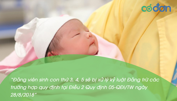 Dang vien sinh con thu 3 bi ky luat theo hinh thuc nao