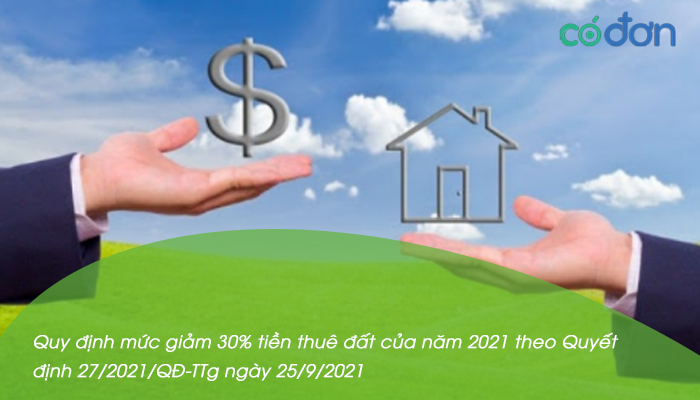 quyet dinh 27 2021 qd ttg ve giam 30 tien thue dat cua nam 2021 2