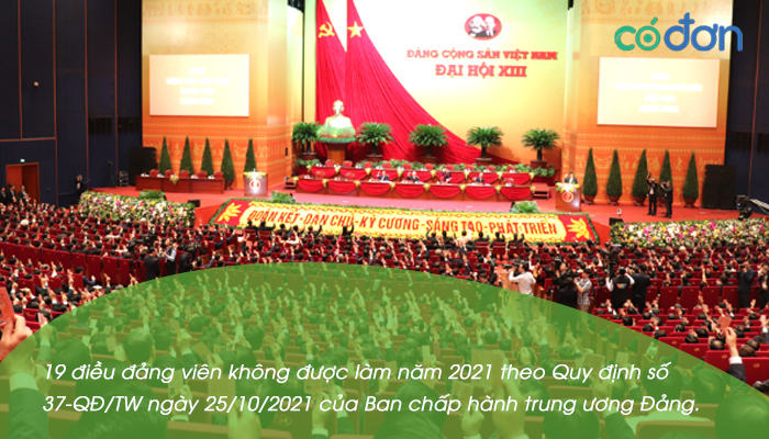 quy dinh 37 qd tw 19 dieu dang vien khong duoc lam 2
