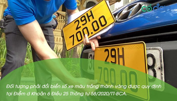 chi phi doi bien so xe mau trang thanh mau vang 2