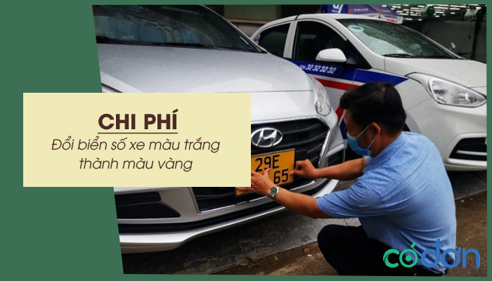 chi phi doi bien so xe mau trang thanh mau vang