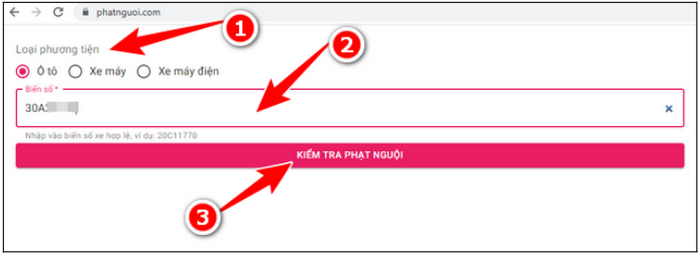 cach kiem tra xe cua ban co bi phat nguoi hay khong 2