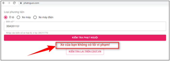 cach kiem tra xe cua ban co bi phat nguoi hay khong 3