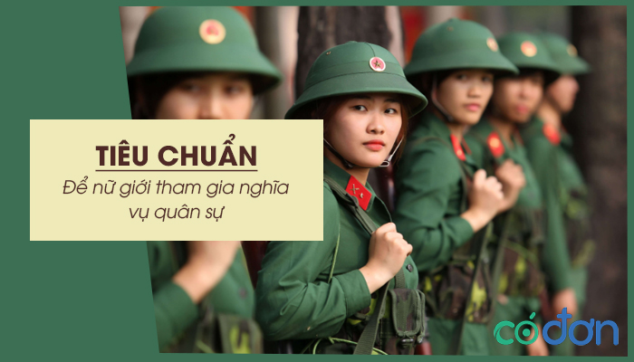 tieu chuan de nu gioi tham gia nghia vu quan su