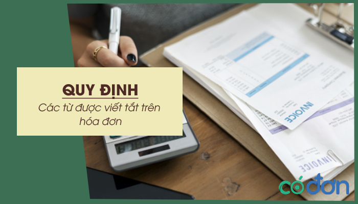 cac tu duoc viet tat tren hoa don