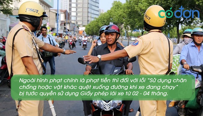 quen gat chan chong xe bi xu phat bao nhieu 3