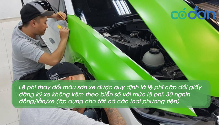 thu tuc thay doi mau son xe dung luat 3