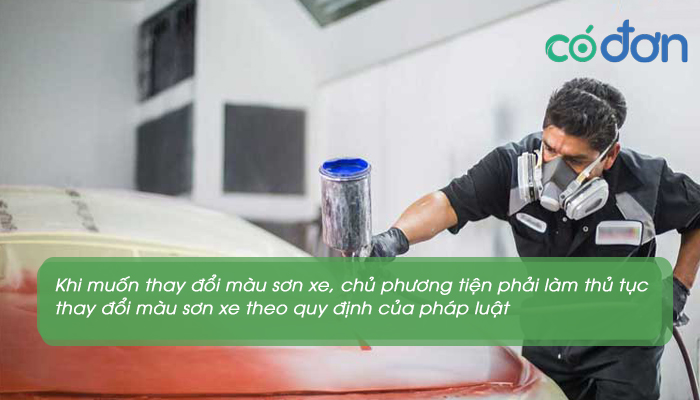 tu y thay doi mau son xe bi phat bao nhieu tien 3