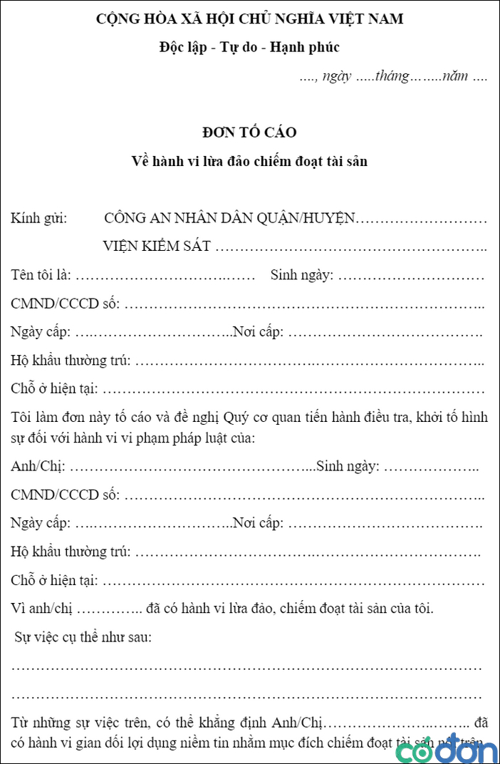 mau don to cao hanh vi lua dao chiem doat tai san 2