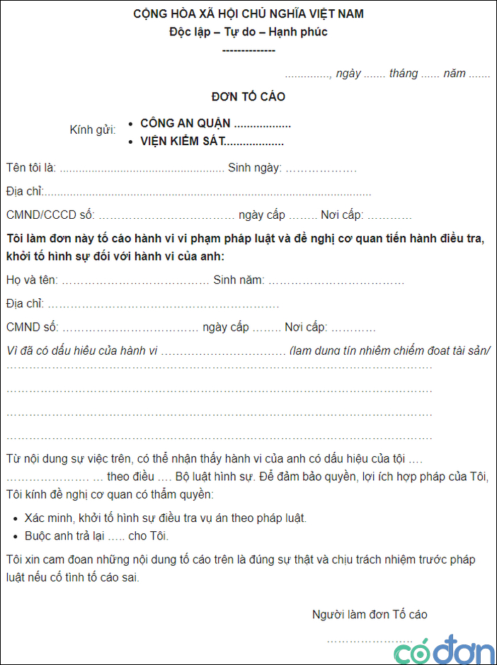 mau don to cao hanh vi lua dao chiem doat tai san 3