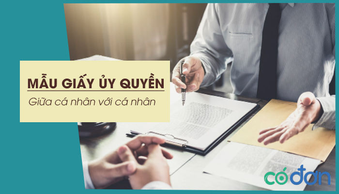 mau giay uy quyen giua ca nhan voi ca nhan