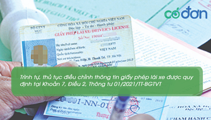 thu tuc dieu chinh thong tin tren giay phep lai xe 3