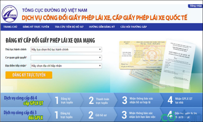 thu tuc dieu chinh thong tin tren giay phep lai xe 4