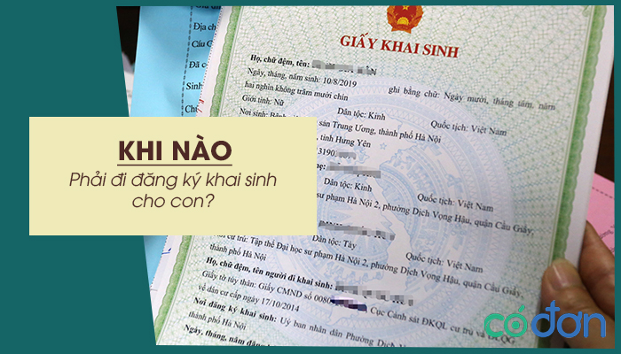 khi nao phai di dang ky khai sinh cho con