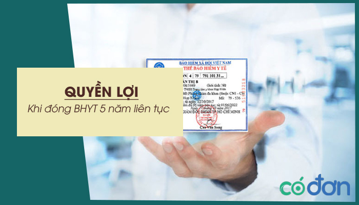 quyen loi khi dong bhyt 5 nam lien tuc
