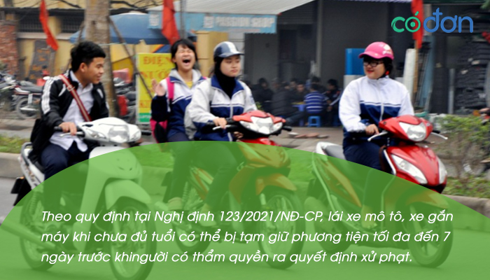 muc phat doi voi nguoi chua du tuoi lai xe mo to xe gan may 3
