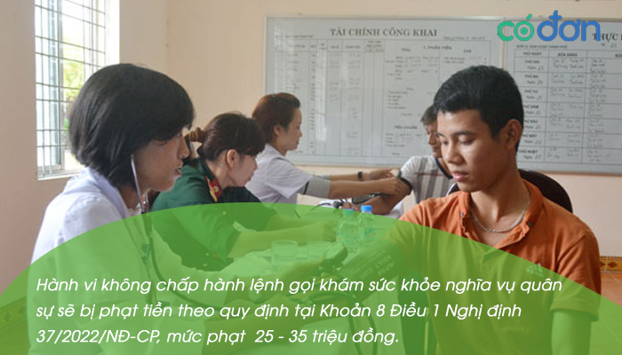 khong chap hanh lenh goi kham suc khoe nghia vu quan su bi phat bao nhieu 2