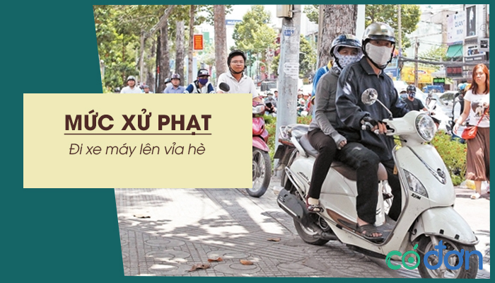 muc phat di xe may len via he
