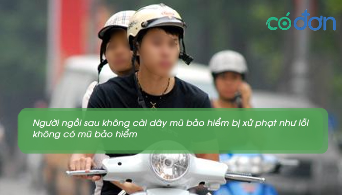 muc phat nguoi ngoi sau xe may khong doi mu bao hiem 3