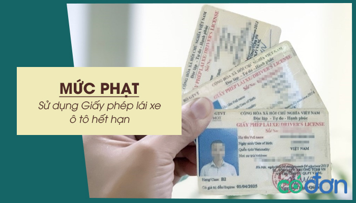 muc phat su dung giay phep lai xe o to het han