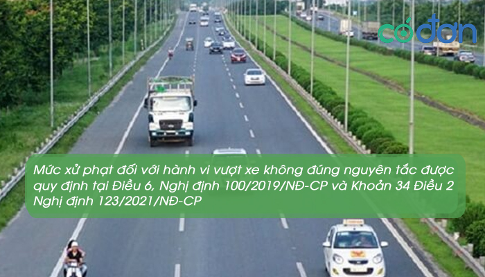 muc xu phat doi voi hanh vi vuot xe khong dung quy dinh 3